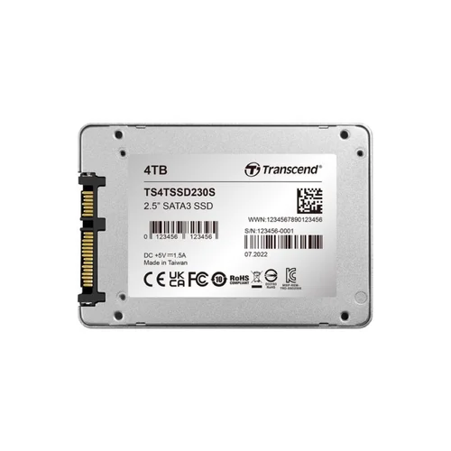 Transcend 4TB SSD230S SATA III 2.5-Inch Internal SSD /TS4TSSD230S/ - 2