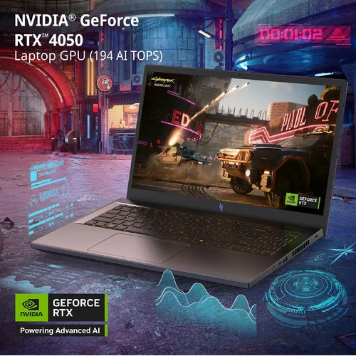Acer Nitro V 15 ANV15-52-7354 Intel Core 7-240H, DDR5 16GB RAM, 512GB PCIe NVMe SSD, NV RTX4050 6GB, 15.6-inch 165Hz IPS FHD, Win11 Home, Black - 8