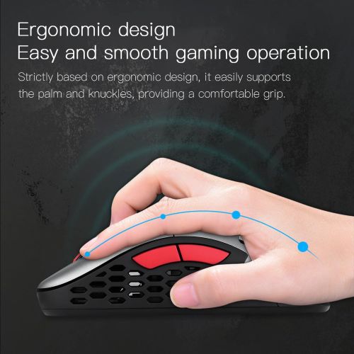 Motospeed Darmoshark GN1 Wired Optical Gaming Mouse, Grey - 6