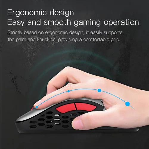 Motospeed Darmoshark GN1 Wired Optical Gaming Mouse, Grey - 6