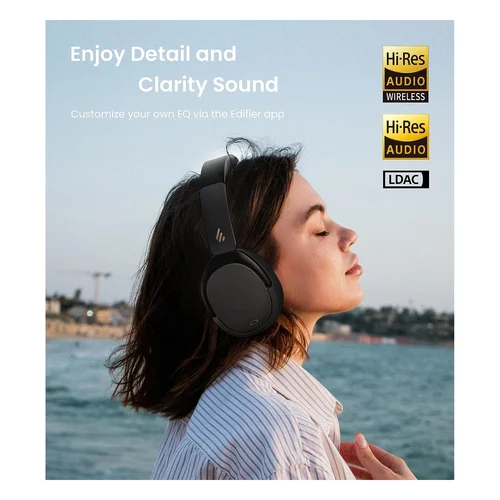 Edifier WH950NB Active Noise Cancelling Bluetooth Headphones, Black / Чихэвч / - 2