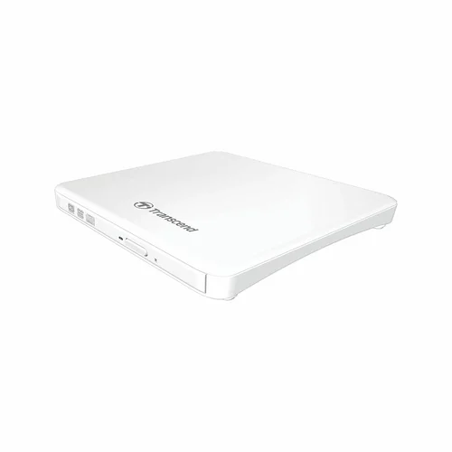 Transcend 8K Extra Slim Portable DVD Writer, White /TS8XDVDS-W/ - 1