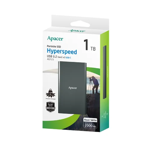 Apacer 512GB USB 3.2 AS723 Portable SSD /AP512GAS723B-1/ - 2