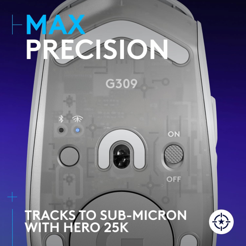 Logitech G G309 LIGHTSPEED Wireless Gaming Mouse, White - 4