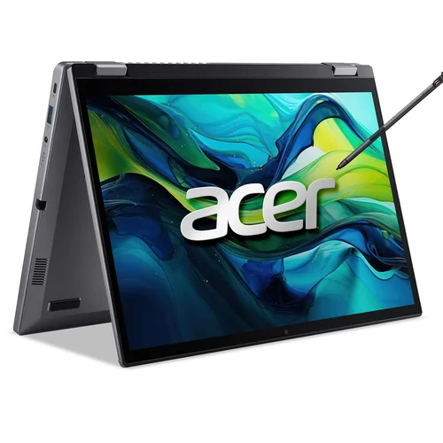 Acer Aspire Spin 14 ASP14-51N-70S3, Intel Core Ultra 7-155U, DDR5 16GB RAM, 512GB PCIe Gen4 SSD, Intel Arc Graphics, 14-inch WUXGA, Win11 Home, Steel Grey - 1