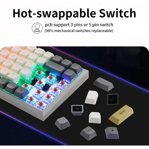 Motospeed SK84 RGB Wireless Bluetooth Mechanical Keyboard - 4