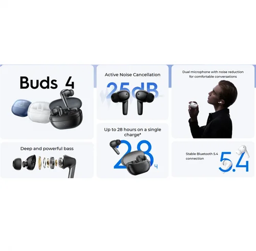 Tecno TWS Buds 4, Midnight Blue - 6