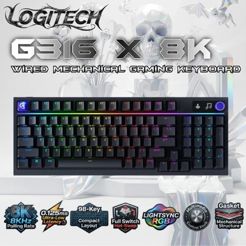 Logitech G316X Wired Mechanical Gaming Keyboard Black - 4
