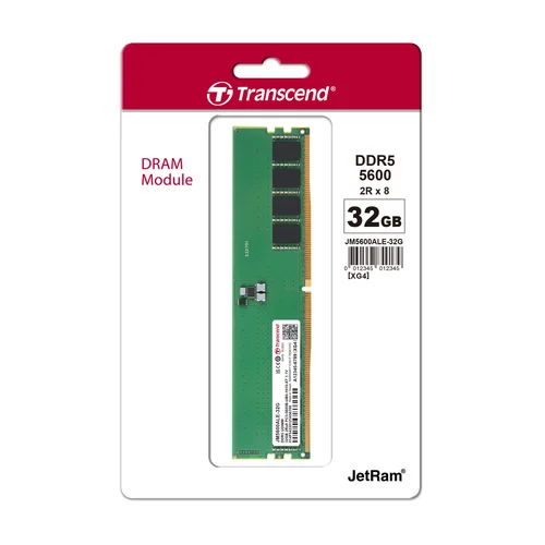 Transcend DDR5 32GB JetRam 5600MHz UDIMM PC Memory /JM5600ALE-32G/ - 2