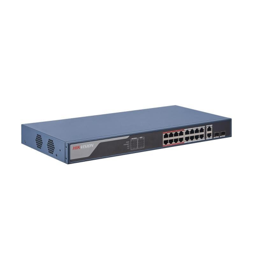 Hikvision 16-Port Fast Ethernet Smart PoE Switch DS-3E1318P-EI/M