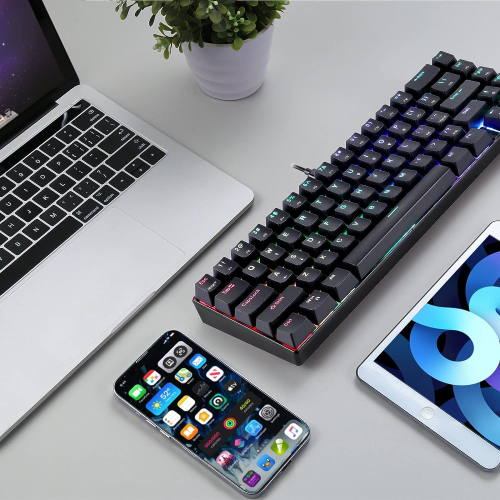 Motospeed CK67 Wired Mechanical Keyboard, Black - 6