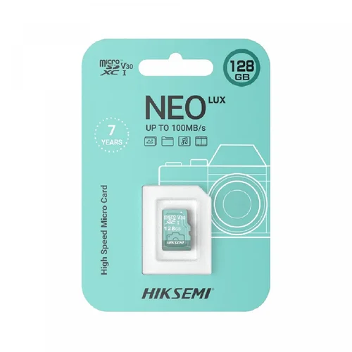 Hiksemi Neo Lux 128GB V30 100MB/s Micro SD Memory Card HS-TF-D3-128G