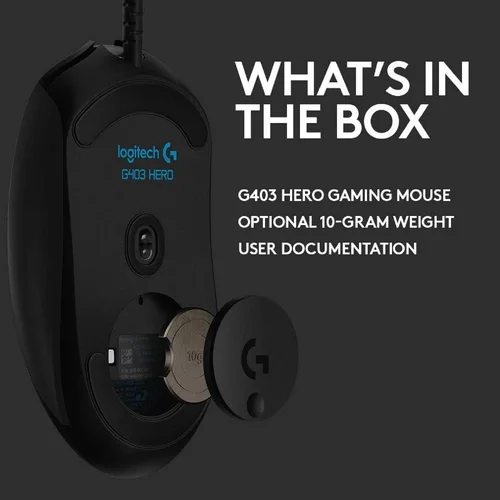 Logitech G403 Hero Wired Gaming Mouse Black - 4