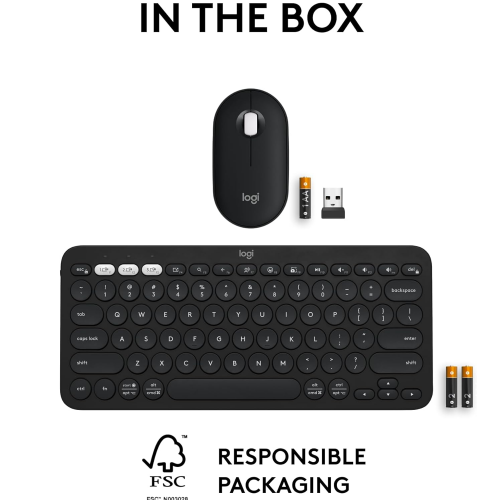 Logitech Pebble 2 Wireless Keyboard & Mouse Combo Black - 10