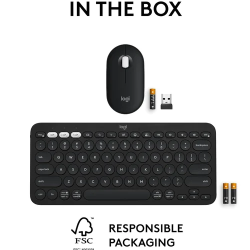 Logitech Pebble 2 Wireless Keyboard & Mouse Combo Black - 10
