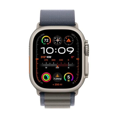 Apple Watch Ultra 2 GPS + Cellular, 49mm Titanium Case with Alpine Blue Trail Loop /MREP3/ - 2
