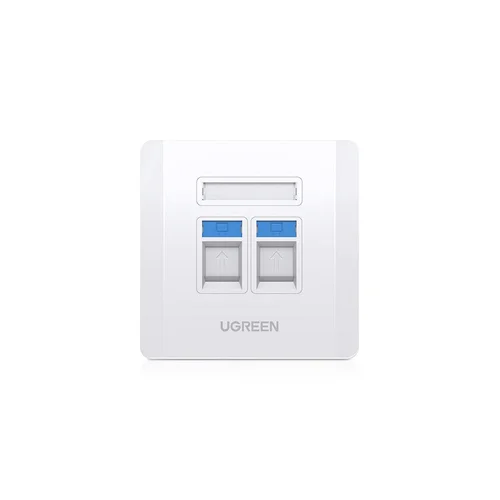 UGREEN RJ45-RJ11 Wall Face Plate Dual Port (80182) / Дагалдах хэрэгсэл , Сүлжээний Төхөөрөмж /