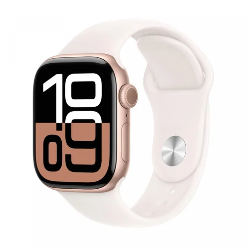 Apple Watch Series 10 GPS 42mm Rose Gold Aluminium Case with Light Blush Sport Band (S/M) /MWWH3/ - 1