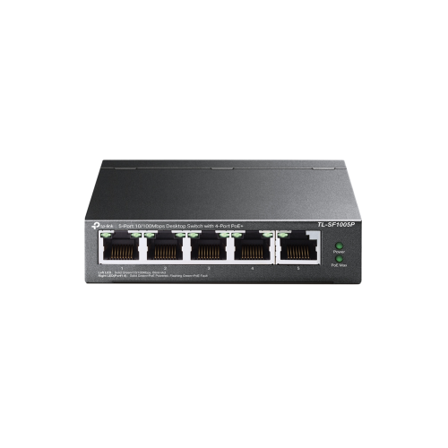 TP-Link SF1005P 4-Port 10/100Mbps PoE+ Unmanaged Switch with 1-Port 10/100Mbps Uplink
