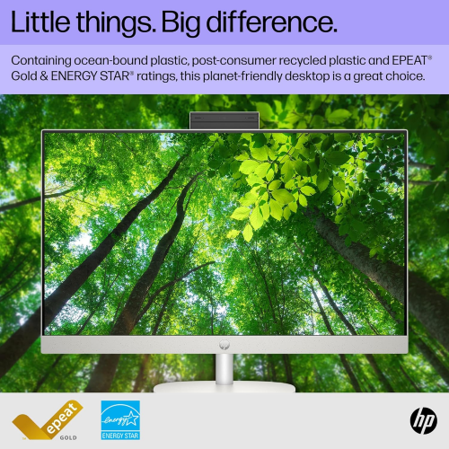 HP 27-cr1000l AIO PC Core Ultra 7-155U 5.0 GHz, DDR4 8GB RAM, 512GB PCIe NVMe M.2 SSD, Intel Iris Xe Graphics, FHD 27-inch, Touch, K&M, Shell White - 4