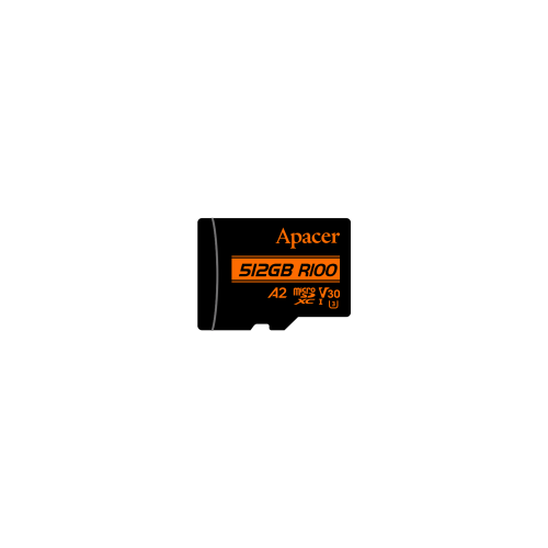 Apacer 512GB R100 UHS-I U3 V30 100MB/s Micro SD Memory Card /AP512GMCSX10U8-R/
