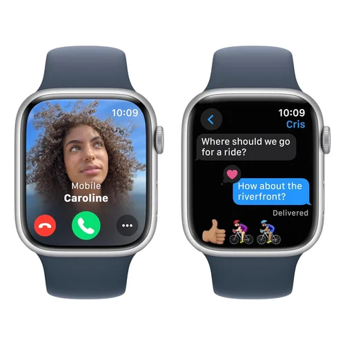 Apple Watch Series 9 GPS 45mm Silver Aluminum Case with Blue Sport Band /MR9F3/ - 4