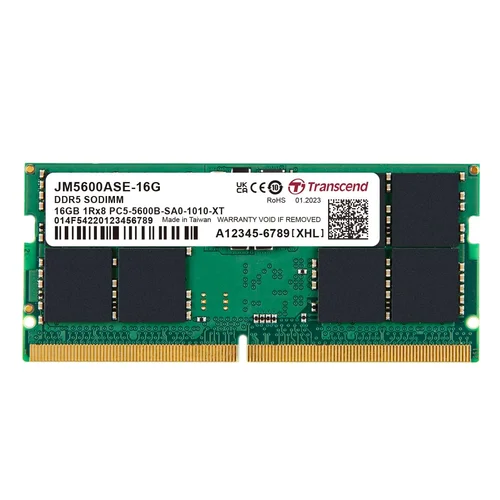 Transcend DDR5 16GB JetRam 5600MHz SODIMM Notebook Memory /JM5600ASE-16G/ - 1