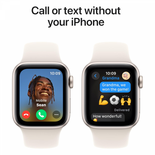 Apple Watch SE (2nd Gen) GPS, 40mm Starlight Aluminium Case with Starlight Sport Band (S/M) /MXEF3/ - 4