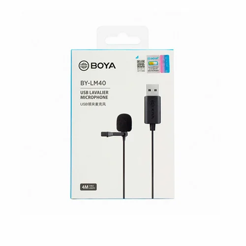 BOYA BY-LM40 Omnidirectional Lavalier Microphone with USB-A - 4