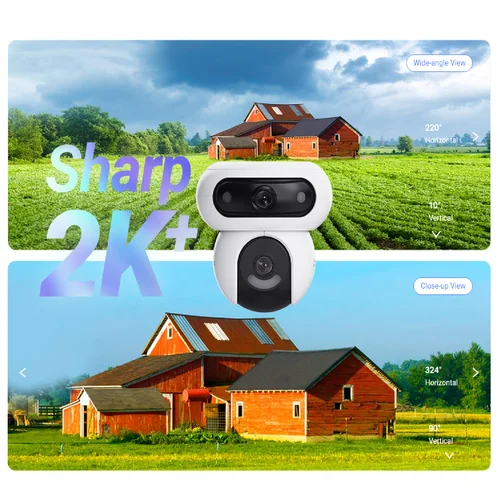 EZVIZ CS-H90 2K Dual-Lens (4MP+4MP) Pan & Tilt Wi-Fi Camera - 4