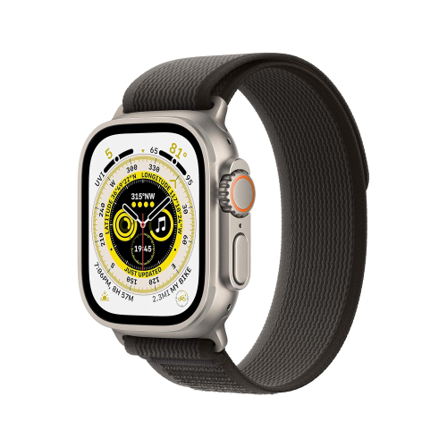 Apple Watch Ultra GPS + Cellular, 49mm Titanium Case with BlackGray Trail Loop /MQFW3/