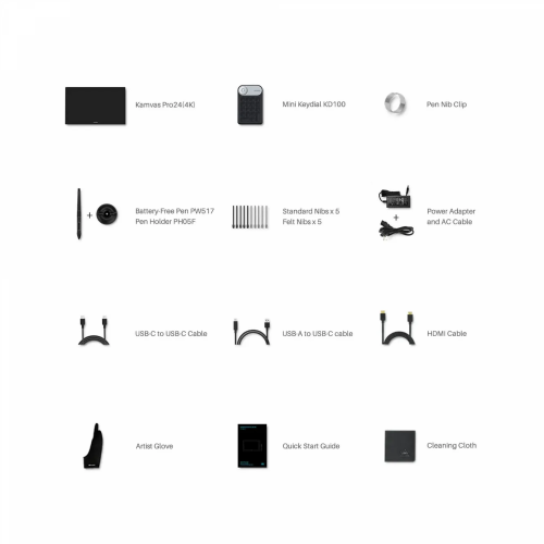 Huion Kamvas Pro 24 GT2401 (4K) Graphic Pen Display - 6