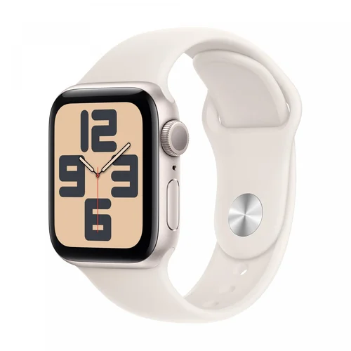 Apple Watch SE (2nd Gen) GPS 44mm Starlight Aluminium Case with Starlight Sport Band (S/M) /MXEU3/ - 1