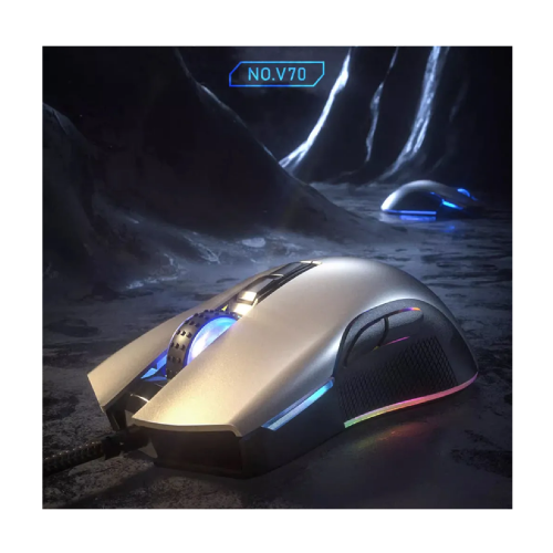 Motospeed V70 USB Wired Gaming Mouse, Grey - 4