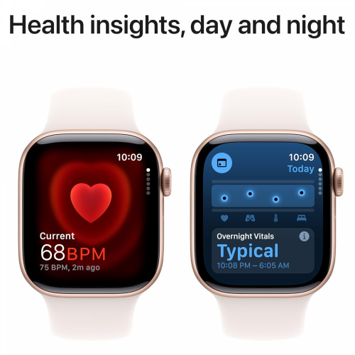 Apple Watch Series 10 GPS 42mm Rose Gold Aluminium Case with Light Blush Sport Band (S/M) /MWWH3/ - 6
