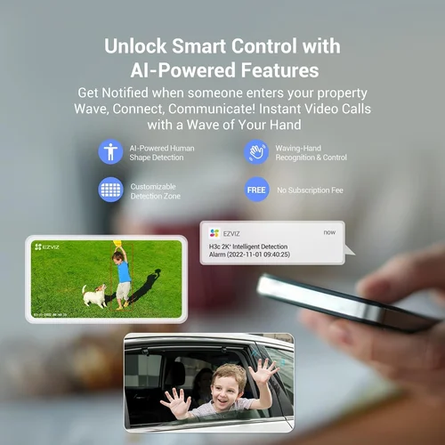 EZVIZ H3c Color 2K⁺ 4MP Wi-Fi Smart Home Camera - 3