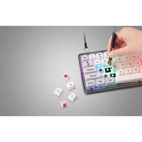 Motospeed CK69 Wired RGB Mechanical Keyboard White - 2