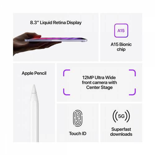 Apple iPad Mini 8.3-inch (6th gen) Wi-Fi 64GB Starlight /MK7P3/ / Таблет / - 6