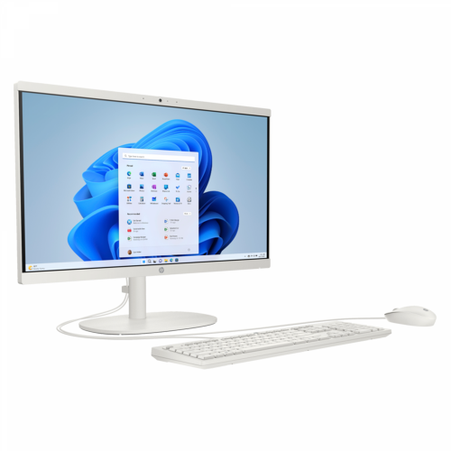 HP 22-dg0013d AIO PC Intel core i3-N300, DDR5 4800MHz 8GB RAM, 512GB PCIe NVMe M.2 SSD, 21.5-inch FHD Non-Touch, Win11 Home, K&M, Cashmere White - 3