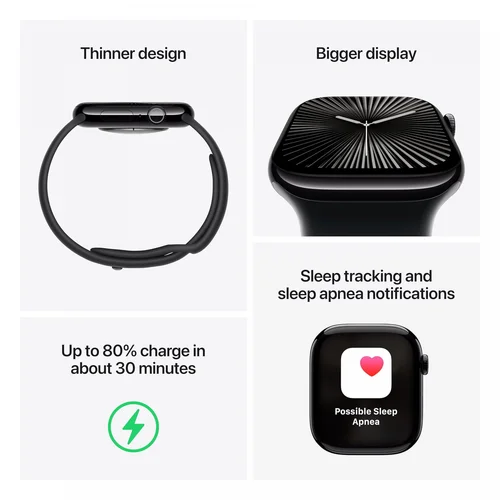 Apple Watch Series 10 GPS 46mm Rose Gold Aluminium Case with Light Blush Sport Band (S/M) /MWWT3/ - 3