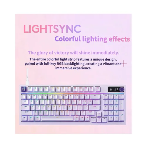 Logitech G316X Wired Mechanical Gaming Keyboard Pink - 3