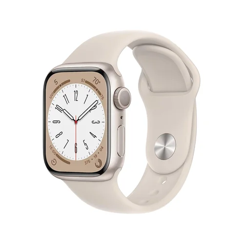 Apple Watch Series 8 GPS 45mm Starlight Aluminum Case with Starlight Sport Band (M/L) /MNP23/