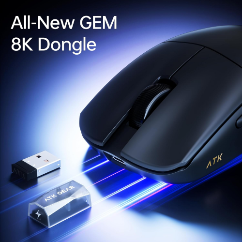 ATK F1 Blazing Sky Ultimate 2.0 High Performance Wireless Gaming Mouse, Coral Pink - 4
