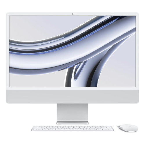 Apple iMac M3 Chip, 8-Core CPU, 8-Core GPU, 8GB RAM, 256GB SSD, 24-inch 4.5K Retina Display, Silver /MQR93/