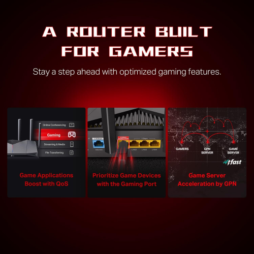 TP-Link Archer GE400 BE6500 Dual-Band Wi-Fi 7 Gaming Router (Свич салаалагч , Сүлжээний Төхөөрөмж) - 6