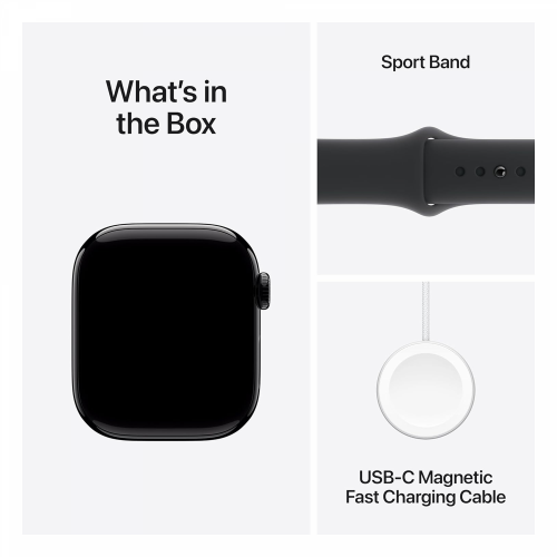 Apple Watch Series 10 GPS 42mm Jet Black Aluminium Case with Black Sport Band (S/M) /MWWE3/ - 4