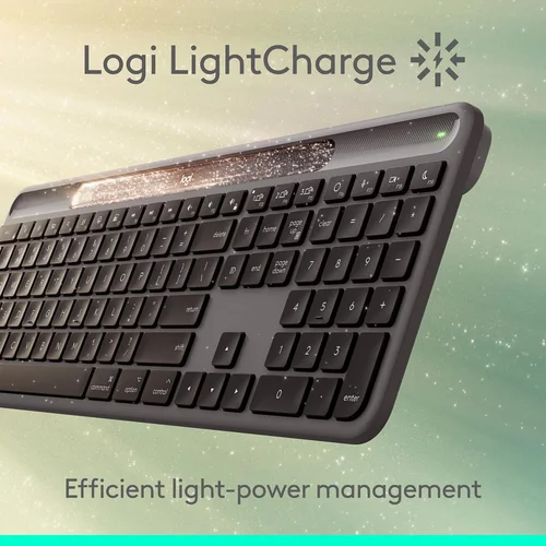 Logitech K980 Signature Wireless Slim Solar+ Keyboard Black - 5