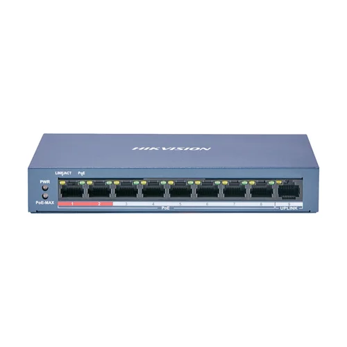 Hikvision 8-port + 1-Port Uplink PoE Switch DS-3E0109P-E/M / Свич салаалагч , Сүлжээний Төхөөрөмж /