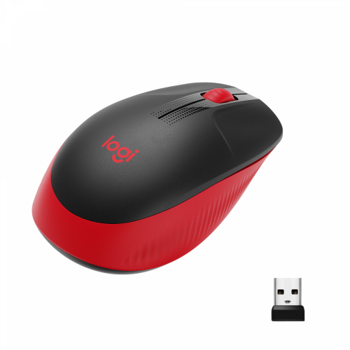 Logitech M190 Full-Size Wireless Mouse, Red - 3