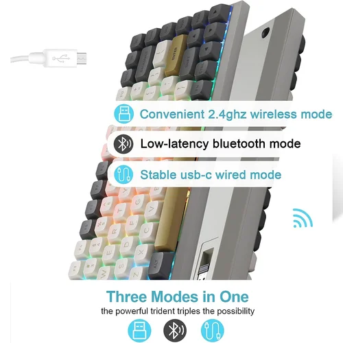 Motospeed SK84 RGB Wireless Bluetooth Mechanical Keyboard - 2